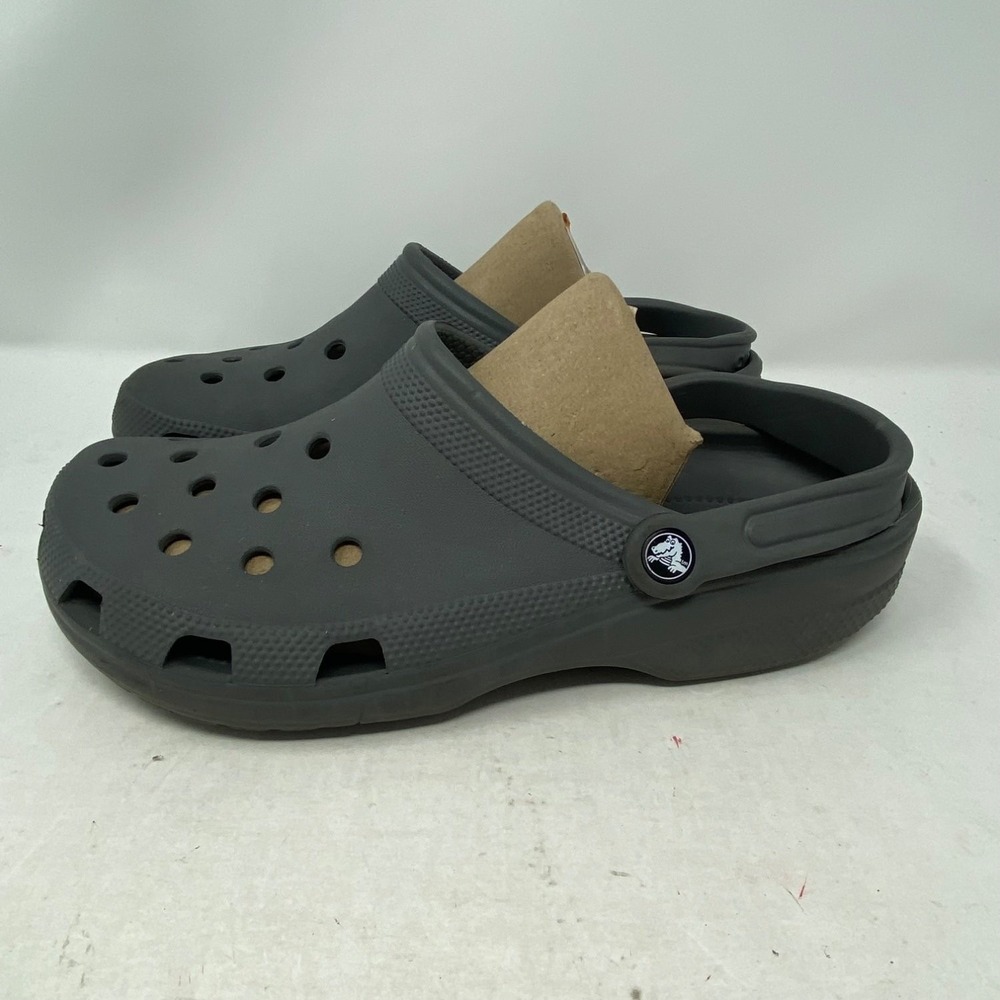 Crocs Classic Clog Mens US 11 Gray Waterproof Slip On Shoes